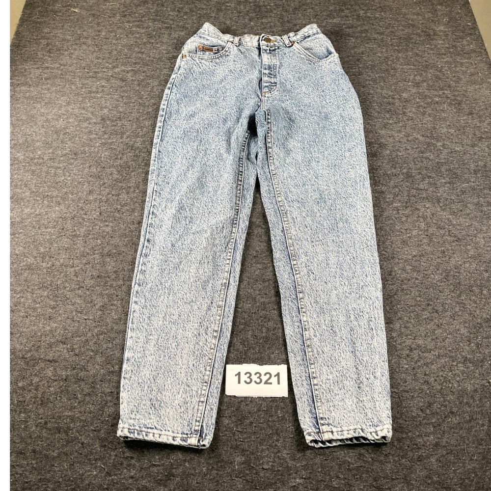 Lee Jeans Women 26 Blue Excellent Vintage 90s Acid Wash Made in USA Mom Jeans